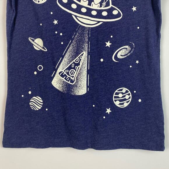 CHILDRENS PLACE GLOW IN THE DARK ALIEN PIZZA SHIRT SIZE LARGE - Picture 5 of 9